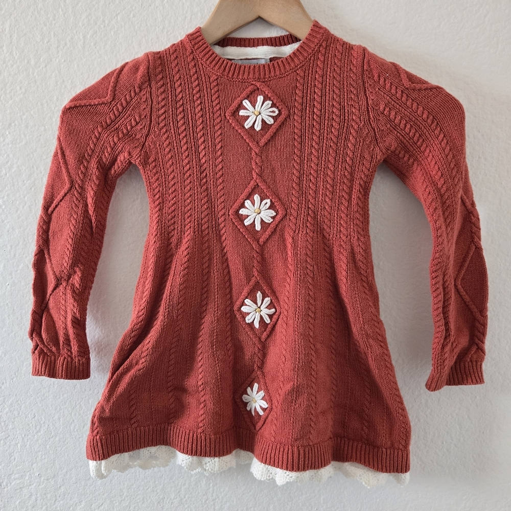 Cupcakes And Cashmere Knit Orange/Red Dress